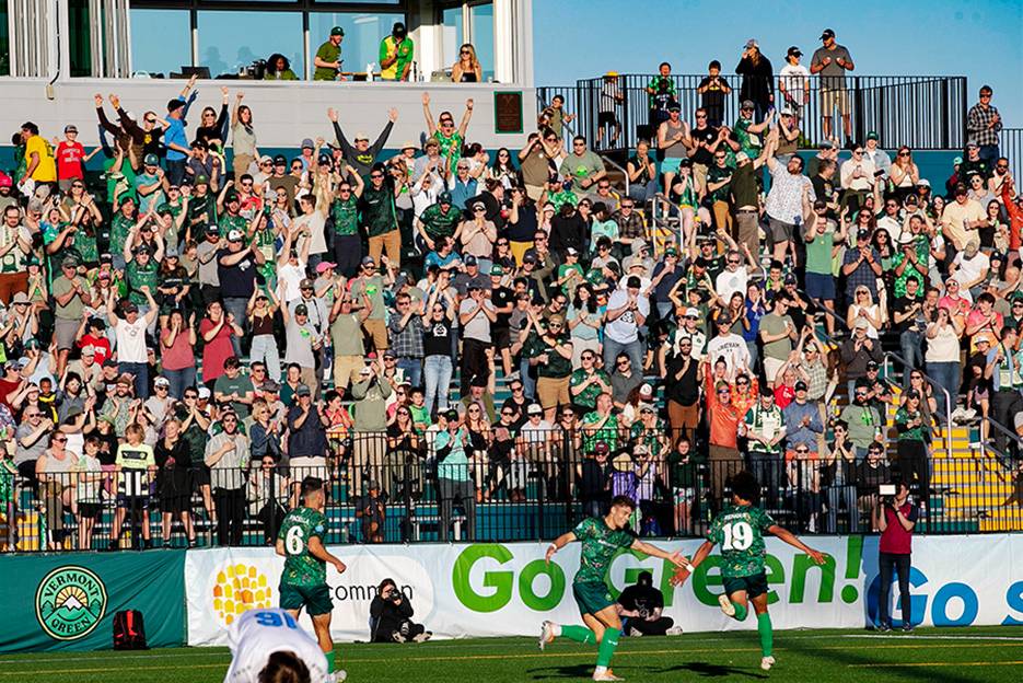 When Zach Zengue scored the first goal of the home opener, he and his teammates sprinted toward the stands in celebration and appreciation of the Virtue Field faithful. 