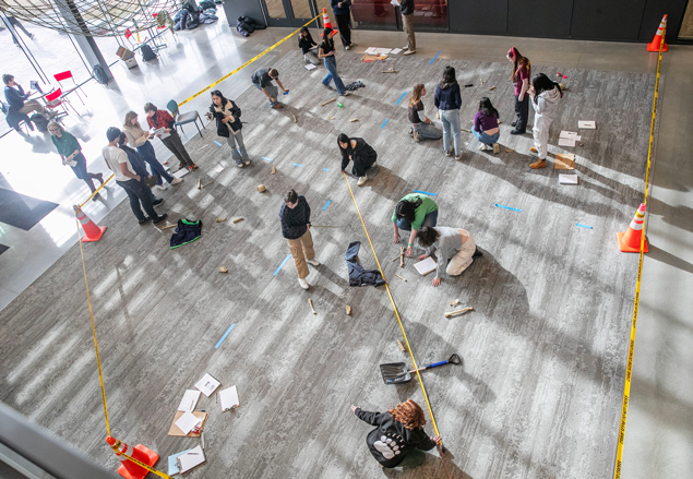 Mock crime scene