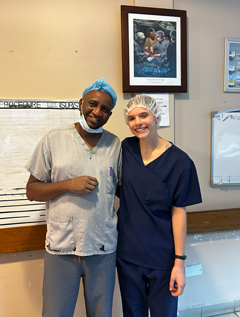 Honor Kula ’26 at Arusha Lutheran Medical Center, Tanzania 