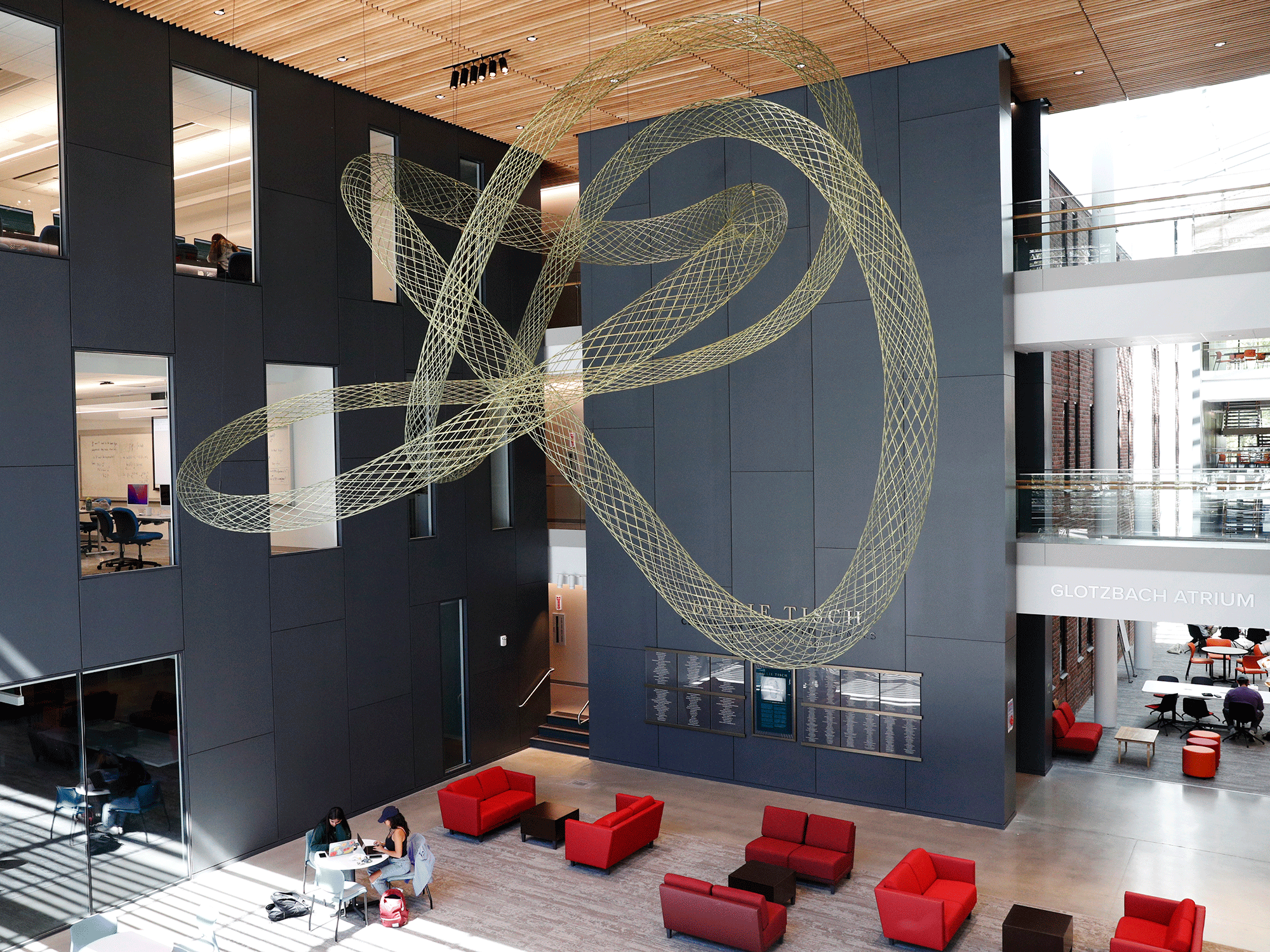 Glotzbach Atrium in the Billie Tisch Center for Integrated Sciences